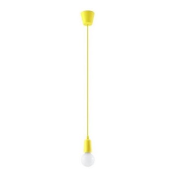 Lampadario a sospensione con filo DIEGO 1xE27/60W/230V giallo