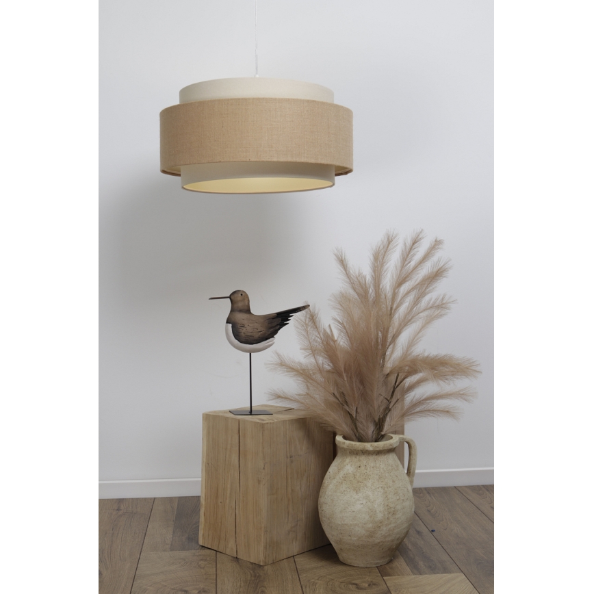 Lampadario a sospensione con filo DOBLO 1xE27/60W/230V beige/color crema