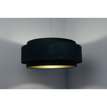 Lampadario a sospensione con filo DOBLO 1xE27/60W/230V diametro 60 cm verde/oro