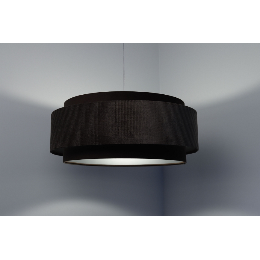 Lampadario a sospensione con filo DOBLO 1xE27/60W/230V marrone/argento d.60 cm