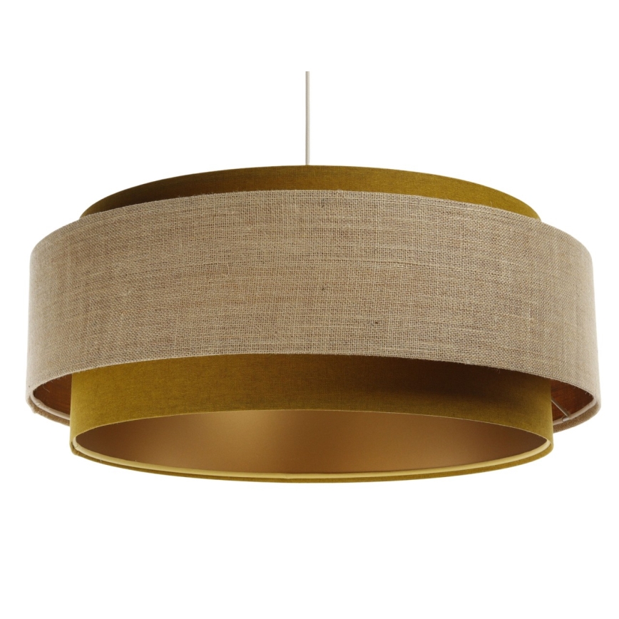 Lampadario a sospensione con filo DOBLO 1xE27/60W/230V oro/beige d.60 cm