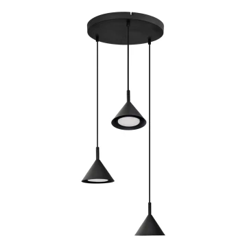 Lampadario a sospensione con filo ETNA 3xGX53/10W/230V nero