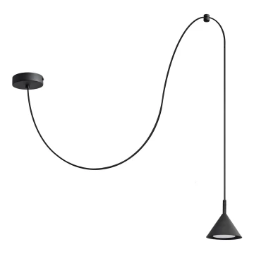 Lampadario a sospensione con filo ETNA LONG 1xGX53/15W/230V nero