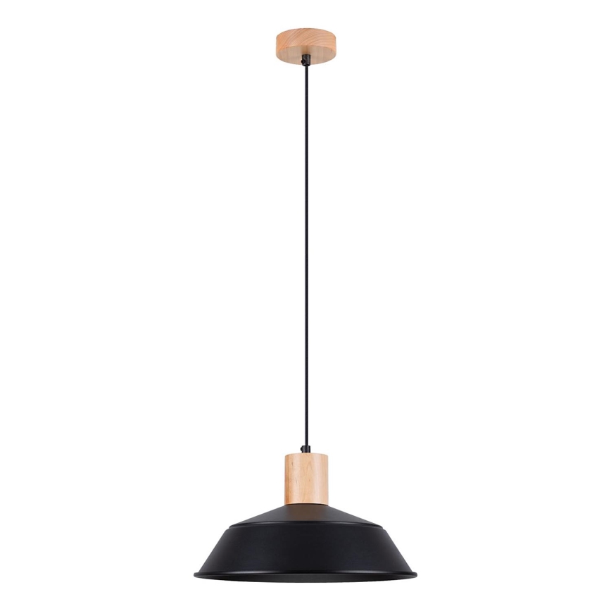 Lampadario a sospensione con filo FANO 1xE27/15W/230V diametro 34 cm nero