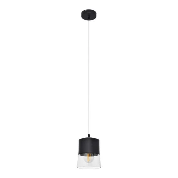 Lampadario a sospensione con filo FERGIE 1xE27/60W/230V nero