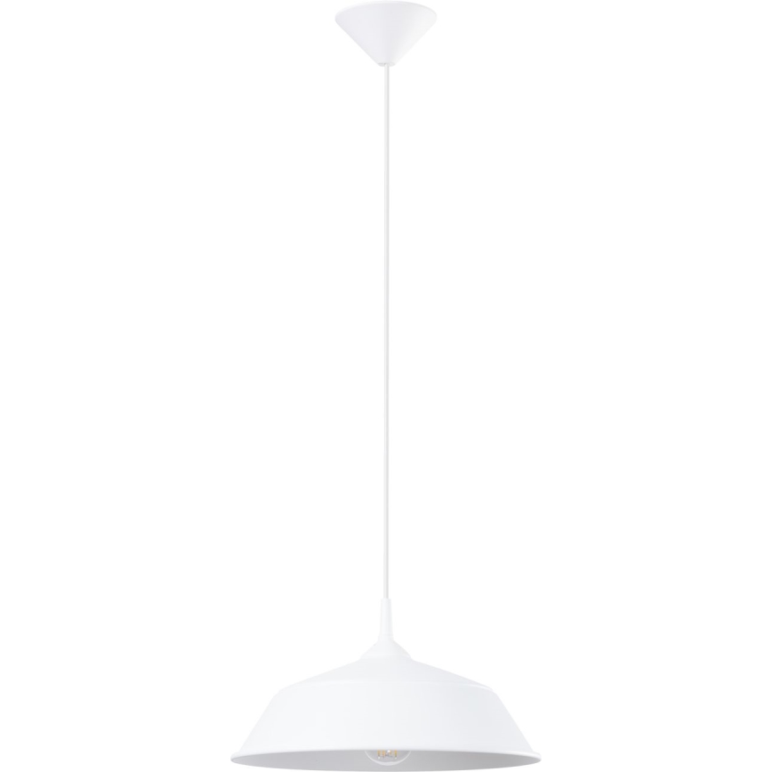 Lampadario a sospensione con filo FRIKA 1xE27/15W/230V diametro 34 cm bianco