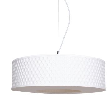 Lampadario a sospensione con filo GARDA 1xE27/60W/230V diametro 40 cm bianco