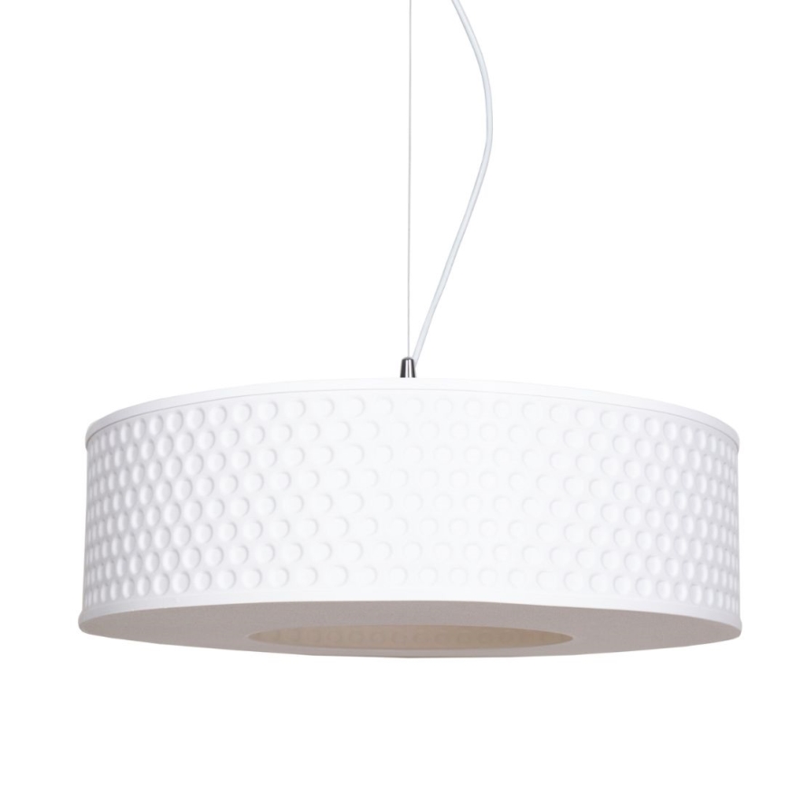 Lampadario a sospensione con filo GARDA 1xE27/60W/230V diametro 40 cm bianco