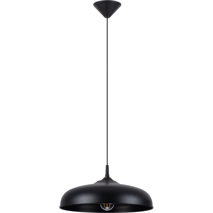 Lampadario a sospensione con filo GINA 1xE27/15W/230V diametro 38 cm nero