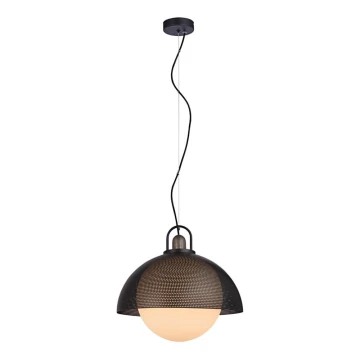 Lampadario a sospensione con filo GRAVEN 1xE27/11W/230V nero