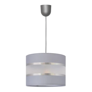 Lampadario a sospensione con filo HELEN 1xE27/60W/230V diametro 20 cm grigio/argento