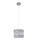 Lampadario a sospensione con filo HELEN 1xE27/60W/230V diametro 20 cm grigio/argento
