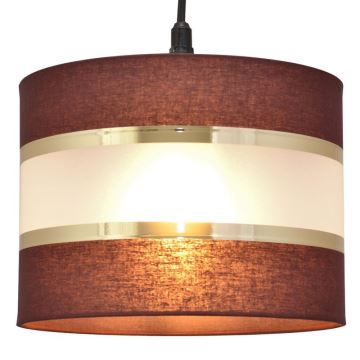 Lampadario a sospensione con filo HELEN 1xE27/60W/230V diametro 20 cm marrone/nero/oro