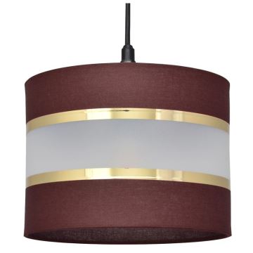 Lampadario a sospensione con filo HELEN 1xE27/60W/230V diametro 20 cm marrone/nero/oro