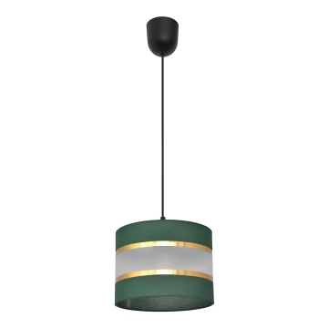 Lampadario a sospensione con filo HELEN 1xE27/60W/230V diametro 20 cm verde/oro