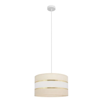 Lampadario a sospensione con filo HELEN 1xE27/60W/230V diametro 35 cm color crema/oro