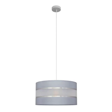 Lampadario a sospensione con filo HELEN 1xE27/60W/230V diametro 40 cm grigio/argento