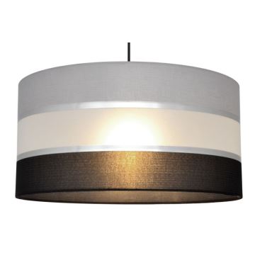 Lampadario a sospensione con filo HELEN 1xE27/60W/230V diametro 40 cm nero/grigio/argento