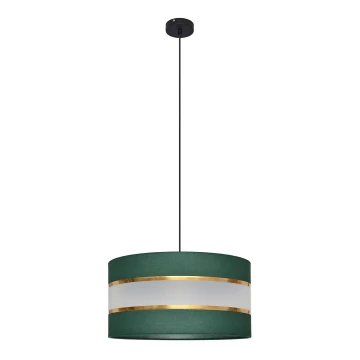 Lampadario a sospensione con filo HELEN 1xE27/60W/230V diametro 40 cm verde/oro