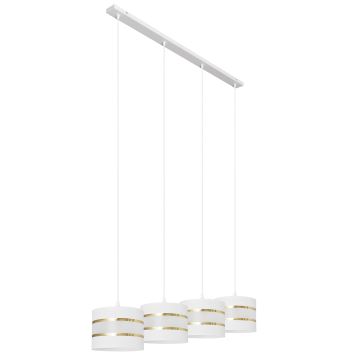 Lampadario a sospensione con filo HELEN 4xE27/60W/230V bianco/oro