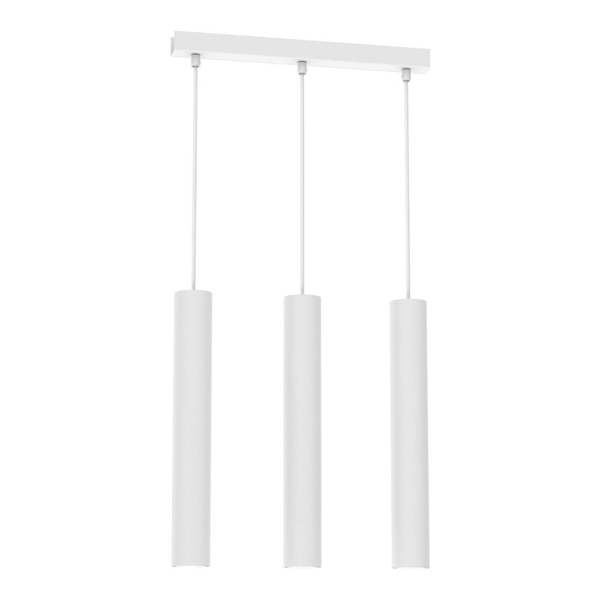 Lampadario a sospensione con filo HUDSON 3xGU10/8W/230V bianco