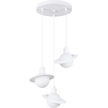 Lampadario a sospensione con filo HYPERION 3xG9/8W/230V bianco