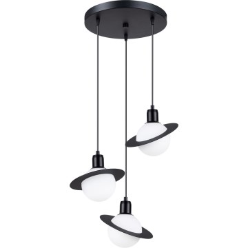 Lampadario a sospensione con filo HYPERION 3xG9/8W/230V nero