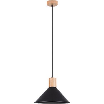 Lampadario a sospensione con filo JAGA 1xE27/15W/230V diametro 30 cm nero