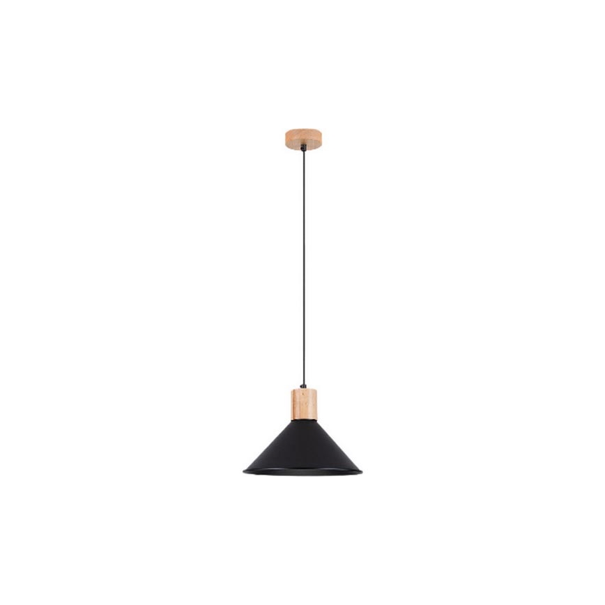 Lampadario a sospensione con filo JAGA 1xE27/15W/230V diametro 30 cm nero