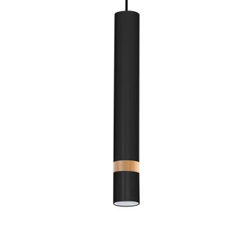 Lampadario a sospensione con filo  JOKER BLACK WOOD 1xGU10/8W/230V