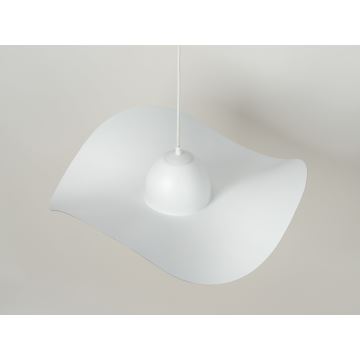 Lampadario a sospensione con filo KAPELLO 1xE27/60W/230V diametro 55 cm bianco/oro