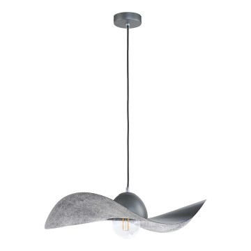 Lampadario a sospensione con filo KAPELLO 1xE27/60W/230V diametro 55 cm grigio/argento