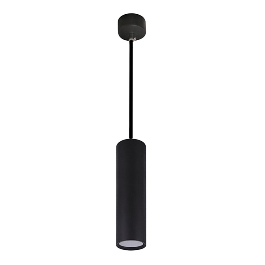 Lampadario a sospensione con filo KARADON 1xGU10/30W/230V 17 cm nero