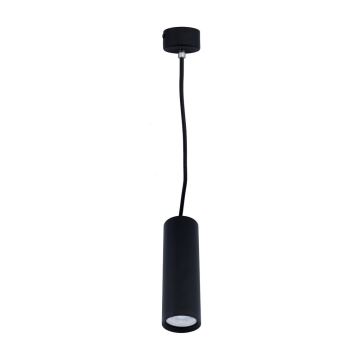 Lampadario a sospensione con filo KARADON 1xGU10/30W/230V 17 cm nero