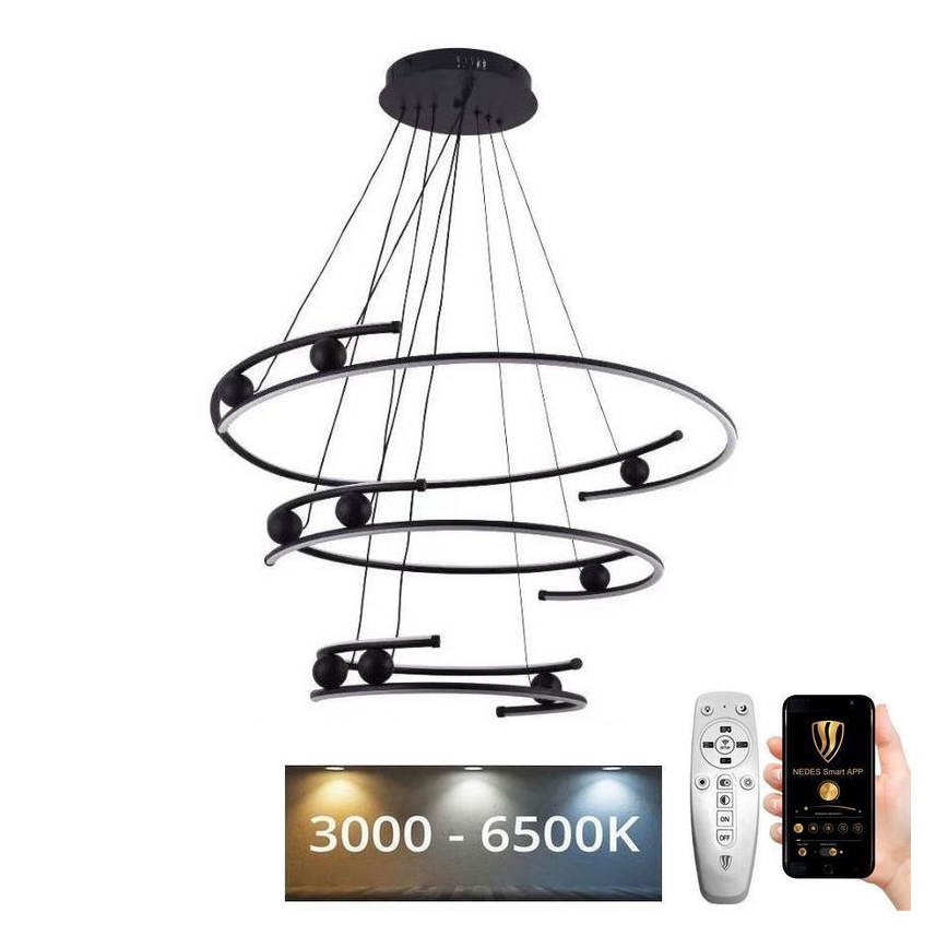 Lampadario a sospensione con filo LED dimmerabile LED/170W/230V 3000-6500K + telecomando