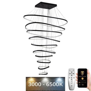 Lampadario a sospensione con filo LED dimmerabile LED/370W/230V 3000-6500K + telecomando