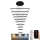 Lampadario a sospensione con filo LED dimmerabile LED/385W/230V 3000-6500K + telecomando