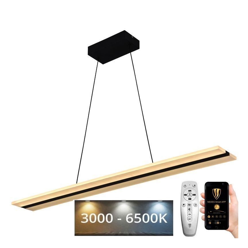 Lampadario a sospensione con filo LED dimmerabile LED/40W/230V 3000-6500K nero + telecomando