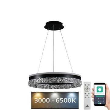 Lampadario a sospensione con filo LED dimmerabile LED/80W/230V 3000-6500K nero + telecomando