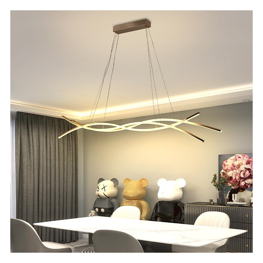 Lampadario a sospensione con filo LED dimmerabile LED/80W/230V 3000-6500K + telecomando