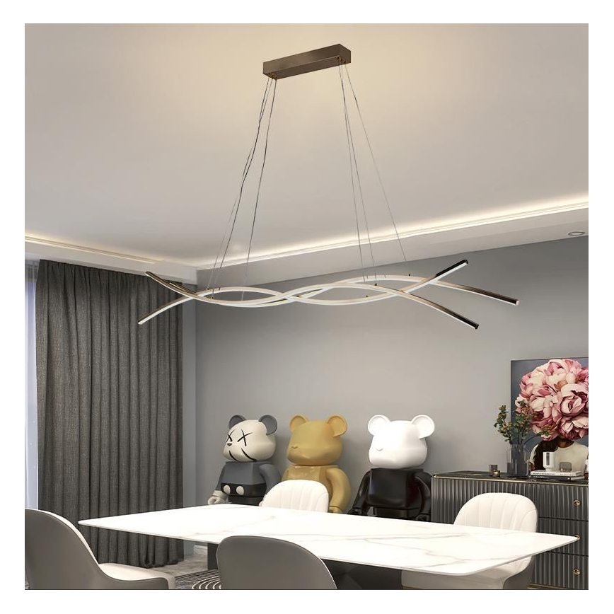 Lampadario a sospensione con filo LED dimmerabile LED/80W/230V 3000-6500K + telecomando