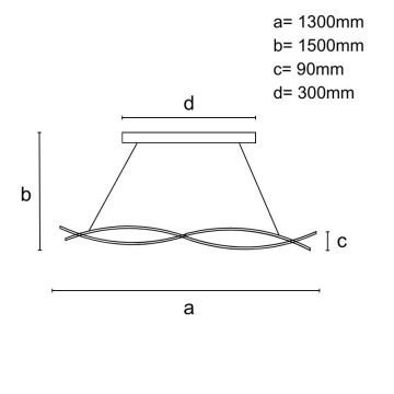 Lampadario a sospensione con filo LED dimmerabile LED/80W/230V 3000-6500K + telecomando