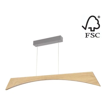 Lampadario a sospensione con filo LED dimmerabile ZIAD LED/14W/230V quercia – FSC certificato