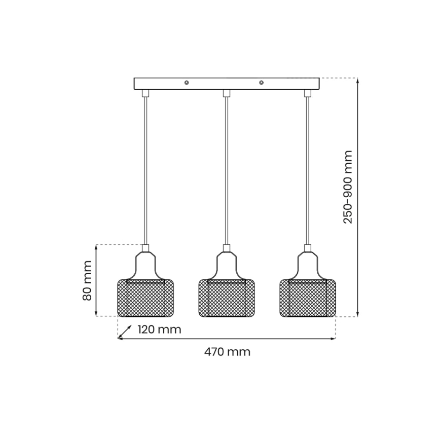 Lampadario a sospensione con filo LUMI 3xG9/8W/230V