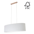 Lampadario a sospensione con filo MERCEDES 2xE27/40W/230V bianco/quercia – FSC certificato