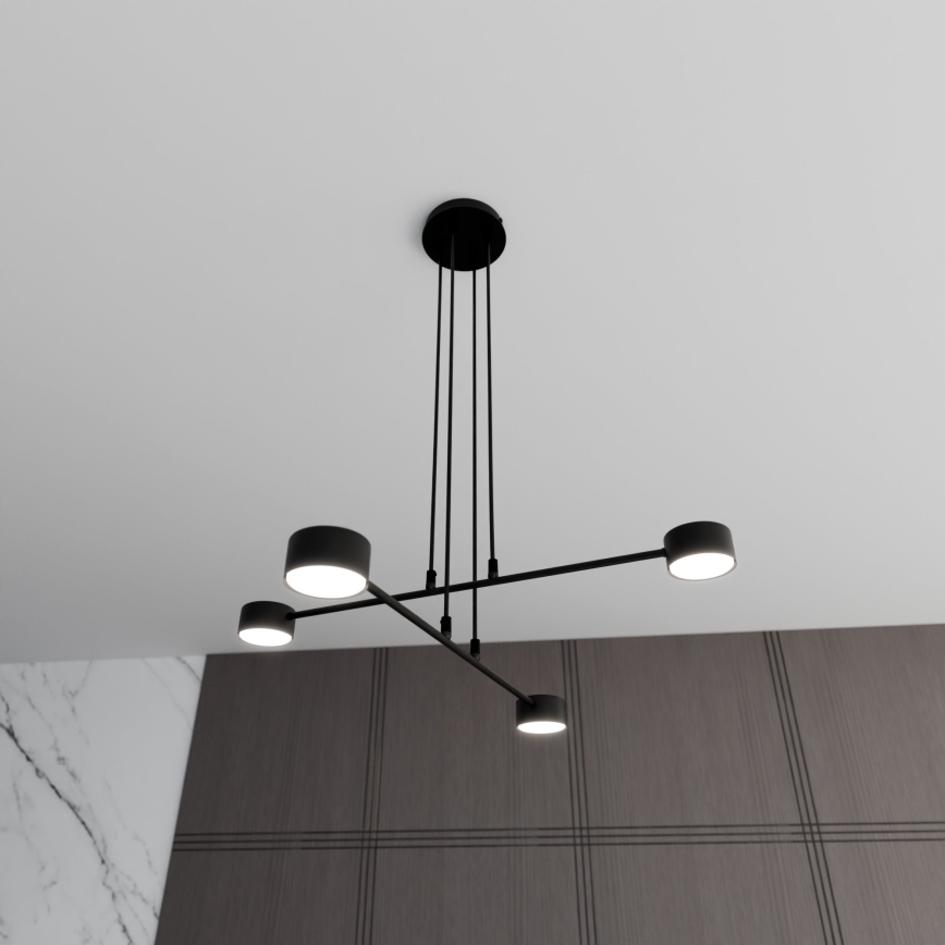 Lampadario a sospensione con filo MODUS 4xGX53/12W/230V nero