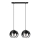 Lampadario a sospensione con filo MOONLIGHT 2xE27/60W/230V nero