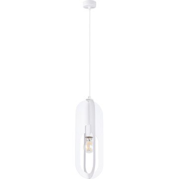 Lampadario a sospensione con filo NICUS 1xE27/15W/230V bianco