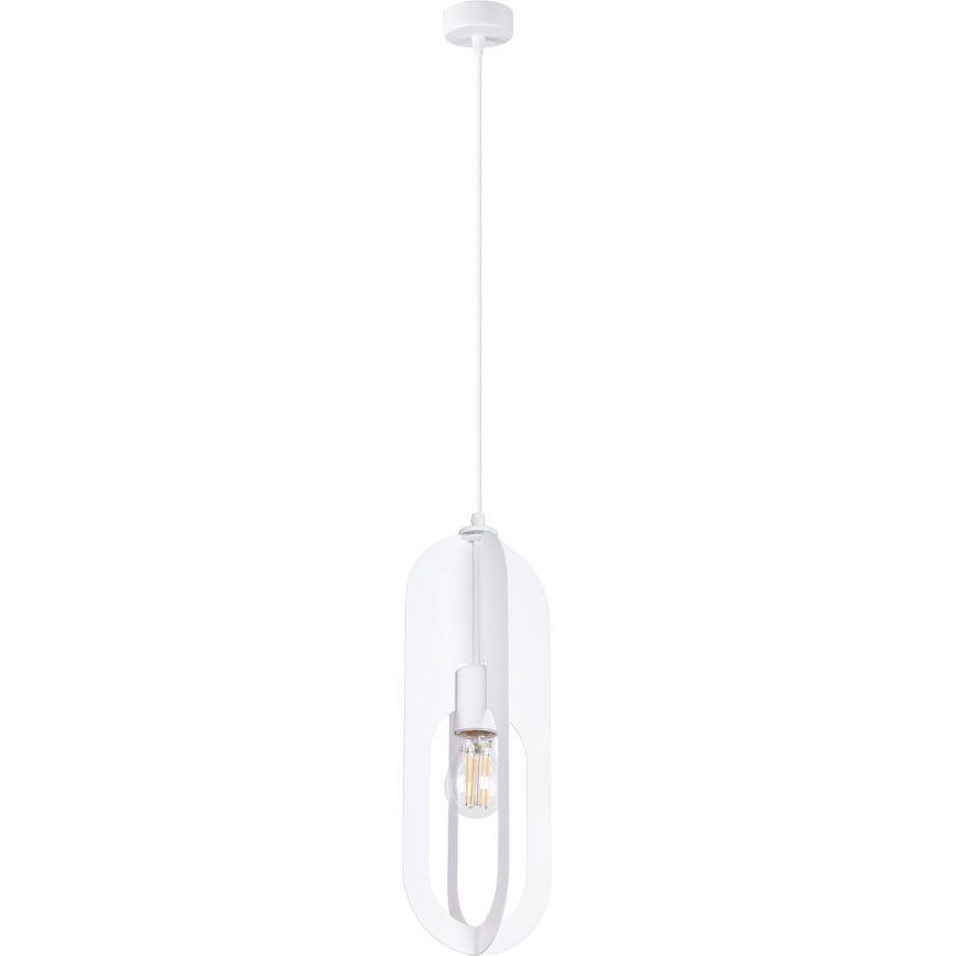 Lampadario a sospensione con filo NICUS 1xE27/15W/230V bianco