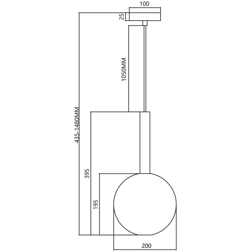 Lampadario a sospensione con filo NIKO 1xG9/9W/230V diametro 20 cm nero